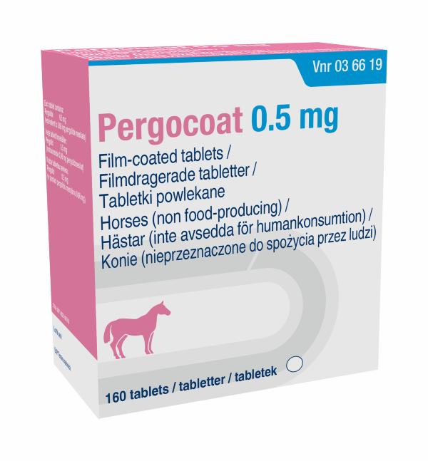 Pergocoat 0.5mg 160 film-coated tablets for horses