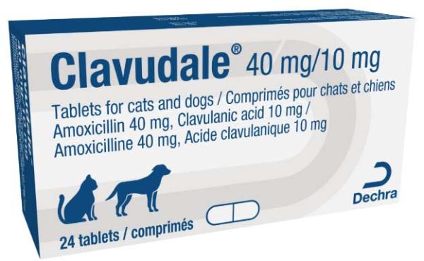 Clavudale 40mg/10mg tablets for cats and dogs