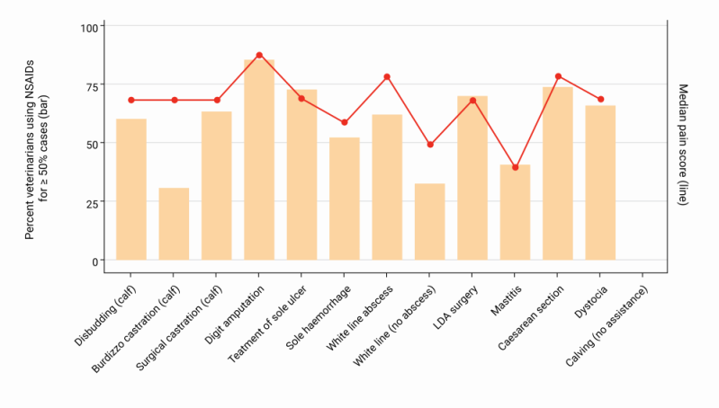 Pain scores versus NSAIDs use