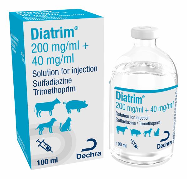 Diatrim 200mg/ml + 40ml/ml solution for injection for cattle, pigs, dogs and cats