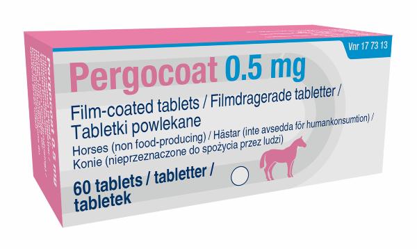 Pergocoat 0.5mg 60 film-coated tablets for horses