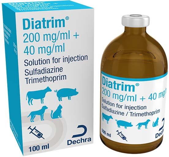 Diatrim 200mg/ml + 40ml/ml solution for injection for cattle, pigs, dogs and cats