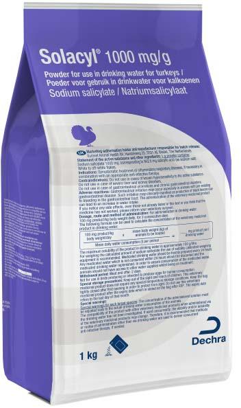 Solaycl 1000 mg/g Powder For Use In Drinking Water For Turkeys