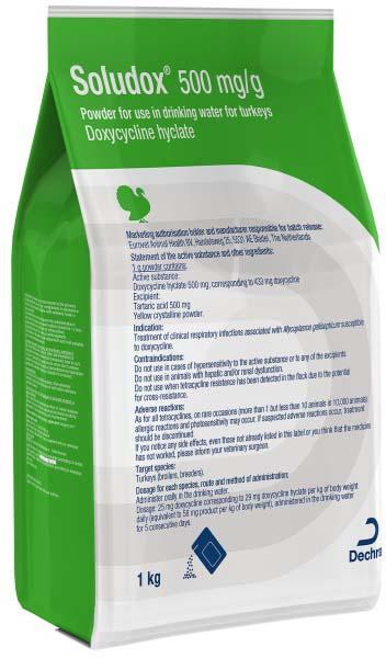 Soludox 500 mg/g Powder For Use In Drinking Water For Turkeys