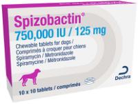 Spizobactin 750,000 IU / 125 mg Chewable Tablets For Dogs