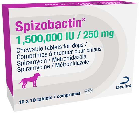 Spizobactin 1,500,000 IU / 250 mg Chewable Tablets For Dogs