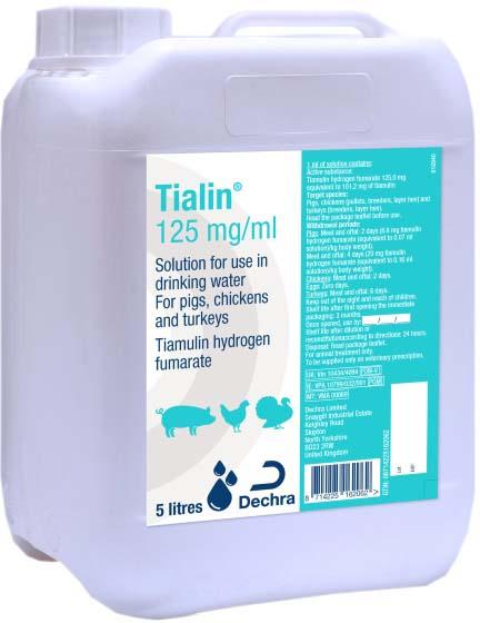 Tialin 125 mg/ml Solution For Use In Drinking Water For Pigs, Chickens And Turkeys