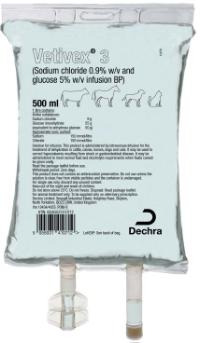 Vetivex 3 (Sodium Chloride 0.9 % w/v and Glucose 5 % w/v infusion BP)