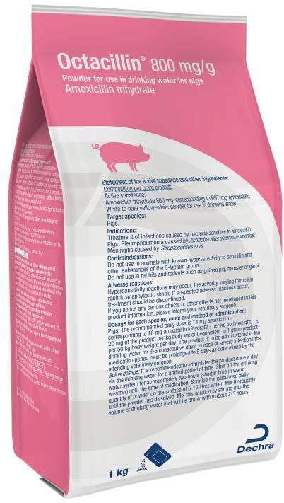 Octacillin 697 mg/g Powder for Use in Drinking Water For Pigs 